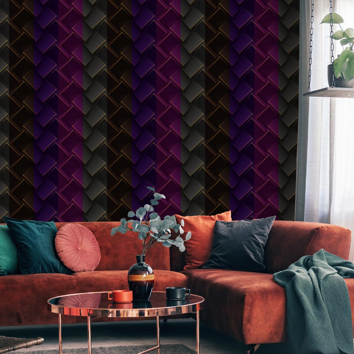 Tapeta Nowoczesna GEOMETRYCZNE Wzory Efekt 3D  nr. 4