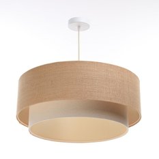 Lampa wisząca DUO BOHO beżowa abażur jutowy do salonu sypialni biura  - Miniaturka zdjęcia nr 1