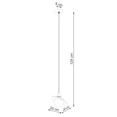 Lampa wisząca HYPERION 1 biały 125x20x20cm nowoczesna G9 do salonu - Miniaturka zdjęcia nr 10