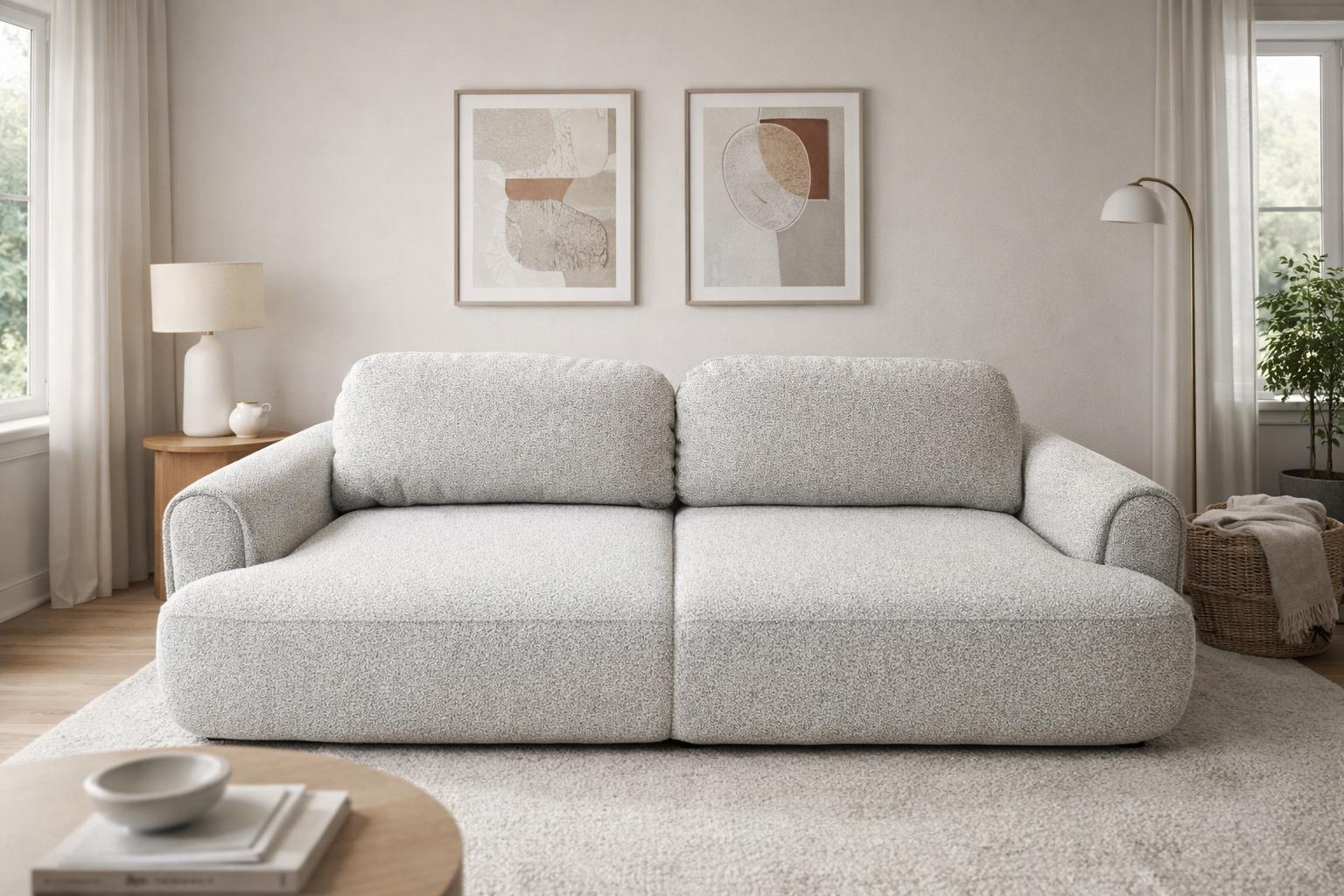 Kanapa rozkładana trzyosobowa ITALY 253x110x71 cm LOOP sofa z funkcją spania szara nr. 7