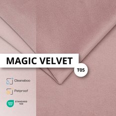 Łóżko Pojedyncze 90x200cm łóżko tapicerowane z pojemnikiem różowe do sypialni wezgłowie 100 cm - Miniaturka zdjęcia nr 13