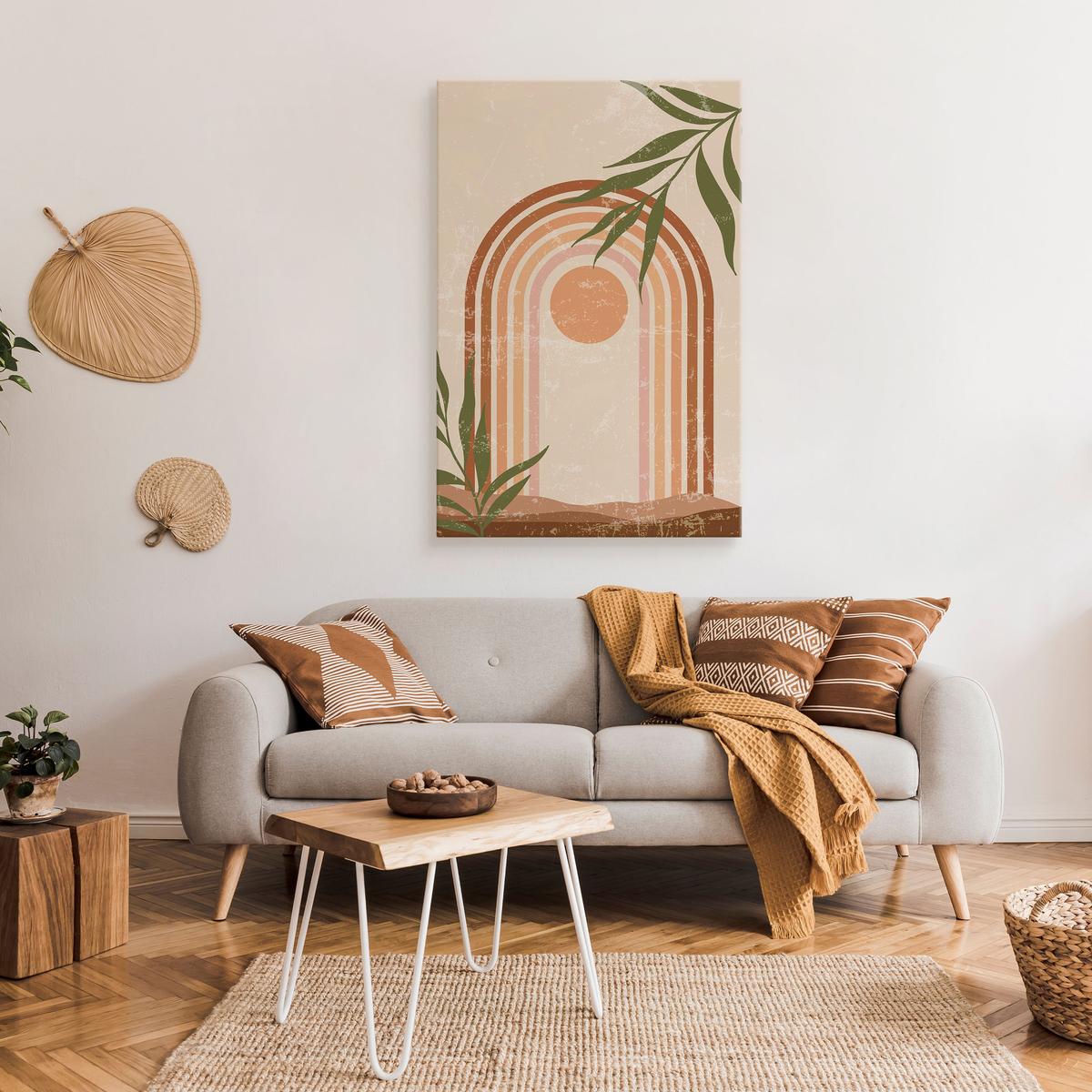 Obraz Na Płótnie Zachód Słońca Styl Boho Minimalizm Natura 80x120cm nr. 3