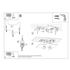 Plafon FABIANO 7x42x40cm E27 biała nowoczesna lampa do salonu - Miniaturka zdjęcia nr 5