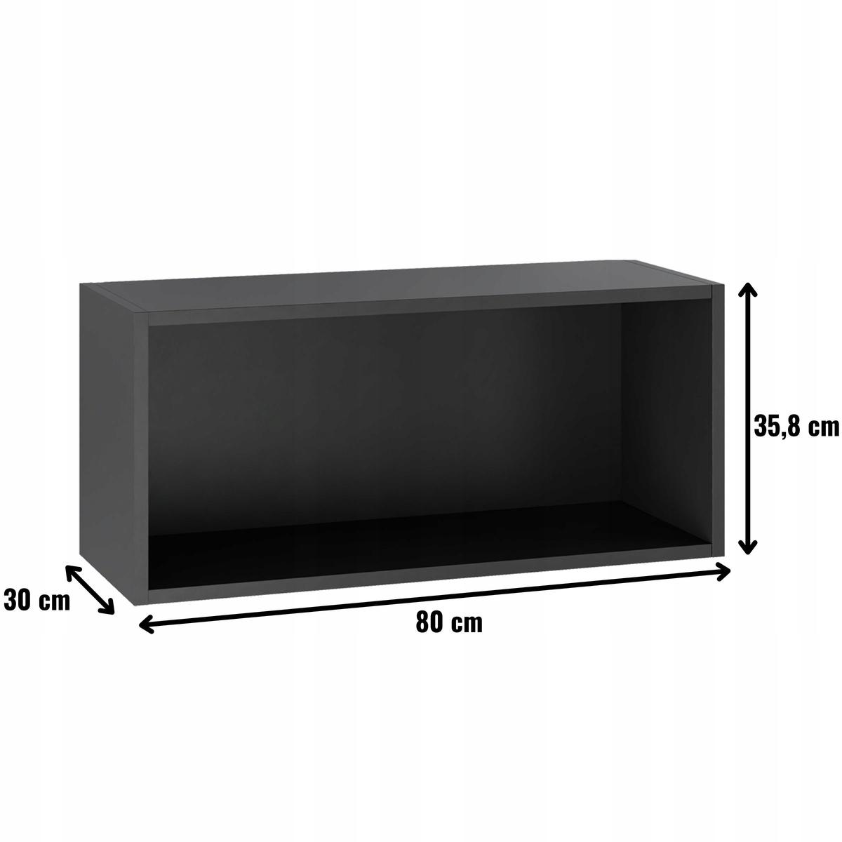 Korpus szafka kuchenna górna okapowa 80x36x30 cm z akcesoriami czarny nr. 2