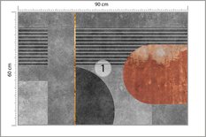 Fototapeta Do Jadalni Wzór Geometryczny BETON Mural Abstrakcja Dekoracja Nowoczesna - Miniaturka zdjęcia nr 2