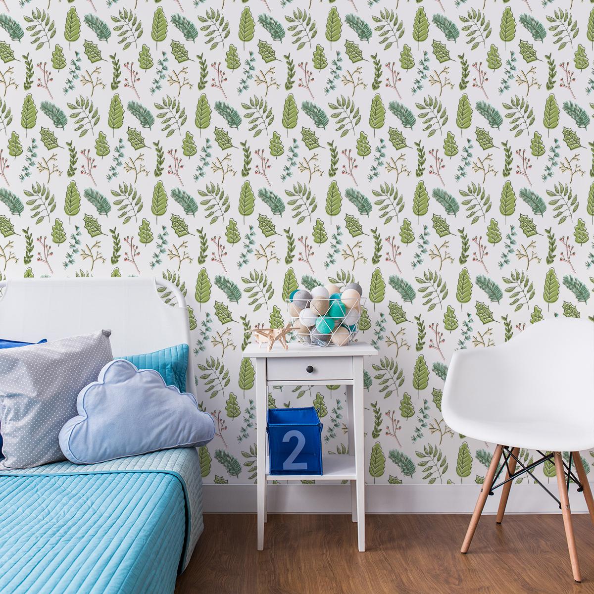 Tapeta Do Pokoju Dziecięcego Zielone LIŚCIE Natura 53x1000  nr. 3