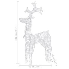 Renifery ozdobne, 2 szt., 60x16x100 cm, akryl - Miniaturka zdjęcia nr 10