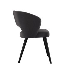 Krzesło DELUXE KR-8 53x49x83 cm welurowe do jadalni ciemnoszary - Miniaturka zdjęcia nr 4