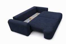 Kanapa z funkcją spania ITALY 250x100x82 cm FLOW trzyosobowa sofa rozkładana ciemnoniebieska - Miniaturka zdjęcia nr 8