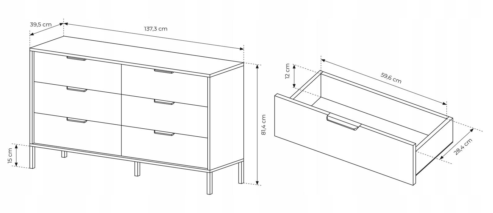 Zestaw mebli sypialnianych system MILTON 2 chestnut / antracyt SYPIALNIA nr. 10