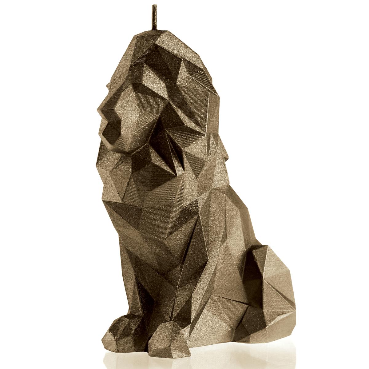 Świeca Lion Low-Poly Brass