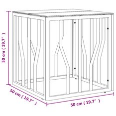 Stolik kawowy 50x50x50 cm stal nierdzewna srebny szkło - Miniaturka zdjęcia nr 6