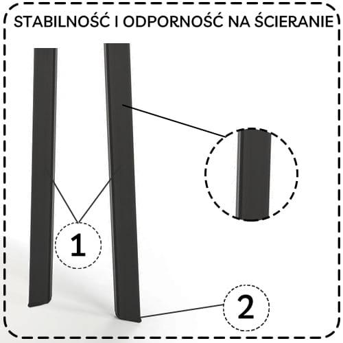 Krzesło tapicerowane K402 45x55x86 cm do jadalni salonu popielety szary nr. 13