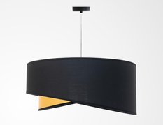 Lampa 45 cm do sypialni salonu wisząca asymetryczna czarno-złota - Miniaturka zdjęcia nr 2