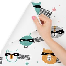 Tapeta zwierzęta, gwiazdy w stylu skandynawskim  - Miniaturka zdjęcia nr 3