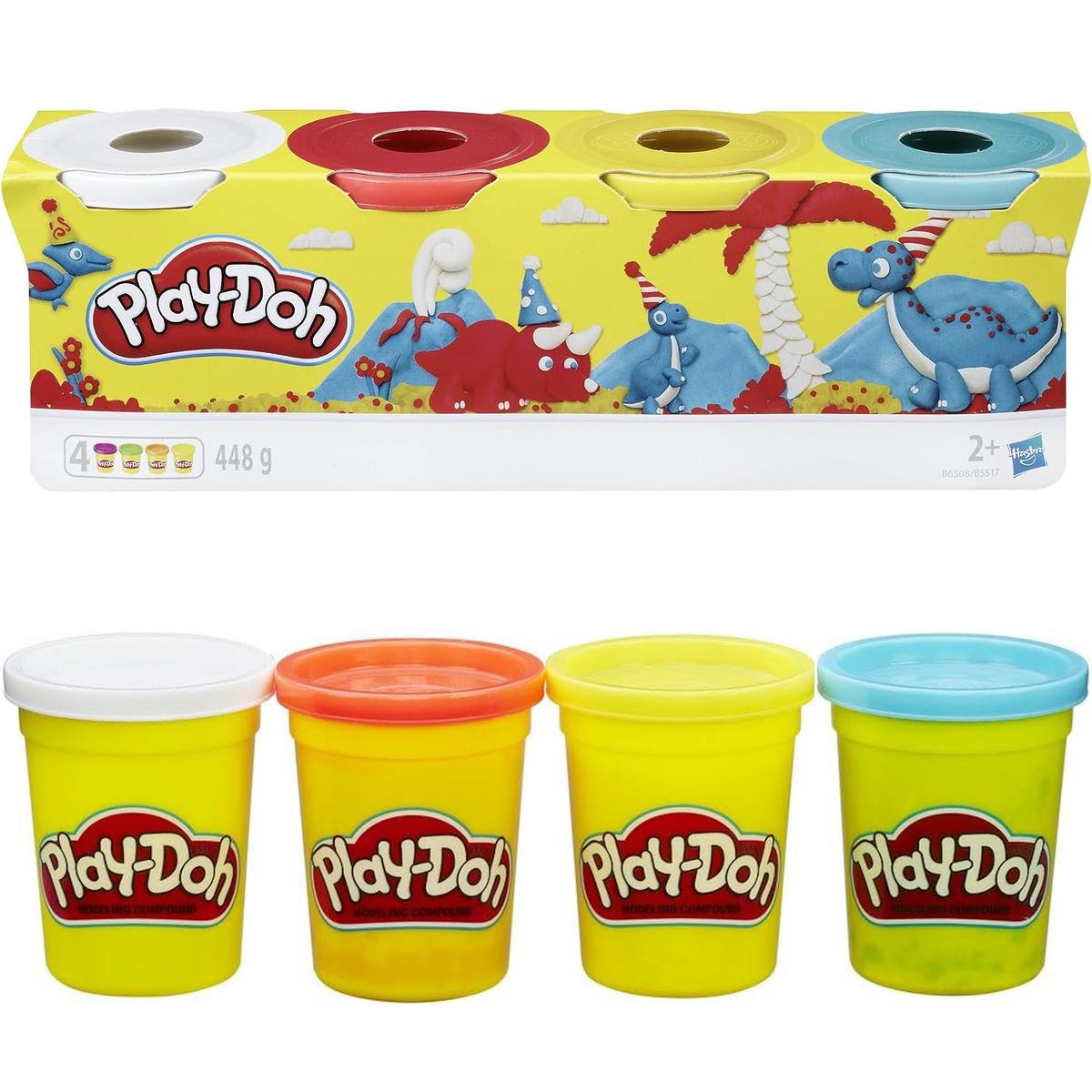 Ciastolina kolorowa zestaw tub mix kolorów hasbro 4-pak b6508 play-doh dla dziecka