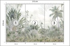Fototapeta Do Jadalni LAS Tropikalny Dżungla Natura Pejzaż Drzewa Dekoracja Nowoczesna - Miniaturka zdjęcia nr 3