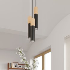 Lampa wisząca PABLO 3P czarna 100x20x20cm nowoczesna G10 do salonu - Miniaturka zdjęcia nr 8