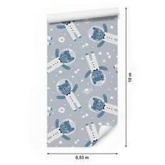 Tapeta dla dzieci misie astronauta gwiazdy kosmos  - Miniaturka zdjęcia nr 2