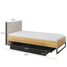 Łóżko Teen Flex 90x200 cm do sypialni hikora naturalna - Miniaturka zdjęcia nr 4