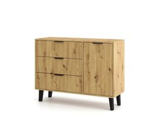 Komoda Scandi 81,5x110x39 cm do salonu dąb artisan - Miniaturka zdjęcia nr 5