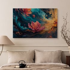 Obraz Do Salonu Kwiaty Abstrakcja Nowoczesny Wzór Glamour 120x80cm - Miniaturka zdjęcia nr 5