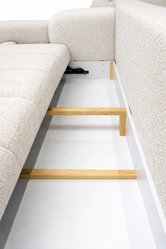 Kanapa rozkładana trzyosobowa Mediolan 250x112x90 cm LOOP 01 sofa z funkcją spania ivory - Miniaturka zdjęcia nr 7