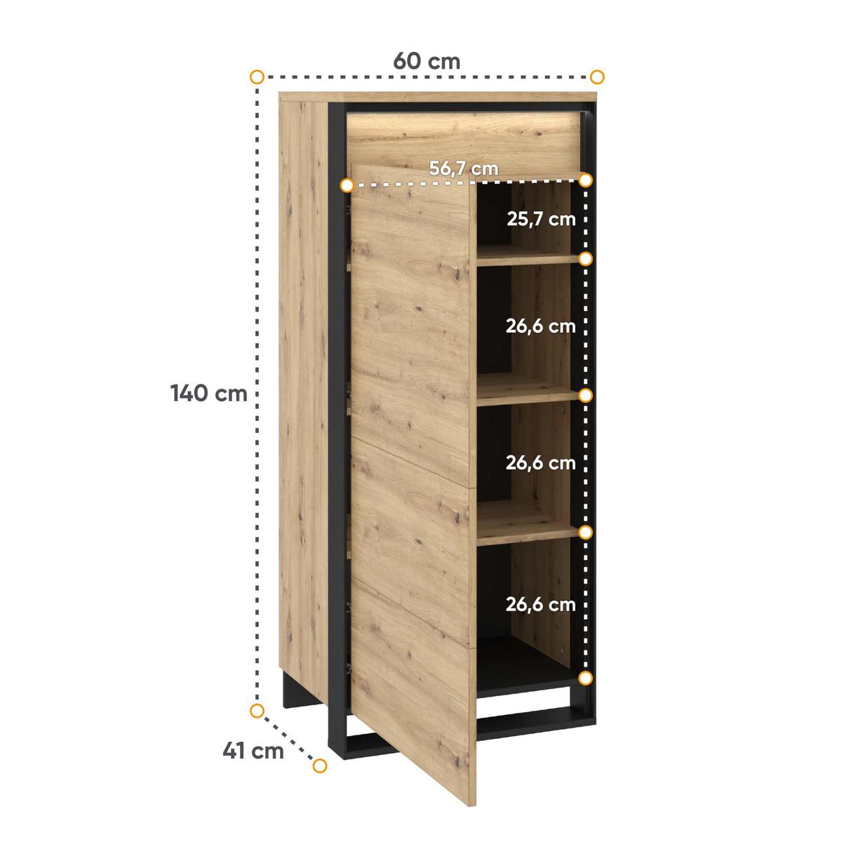 Szafka Quant 60 cm do sypialni przedpokoju biura dąb nr. 3