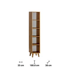 Regał 35x38x180,8 cm Werso z pięcioma półkami antracyt biały brylantowy riviera do salonu lub pokoju czy sypialni - Miniaturka zdjęcia nr 2