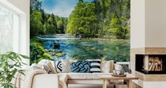 Fototapeta do salonu rzeka las natura 3D Dekoracja Nowoczesna Przyrodnicza - Miniaturka zdjęcia nr 3