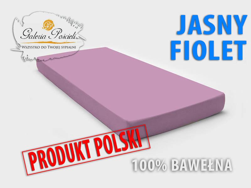 Prześcieradło bawełniane JERSEY 90x200cm JASNY FIOLET nr. 2