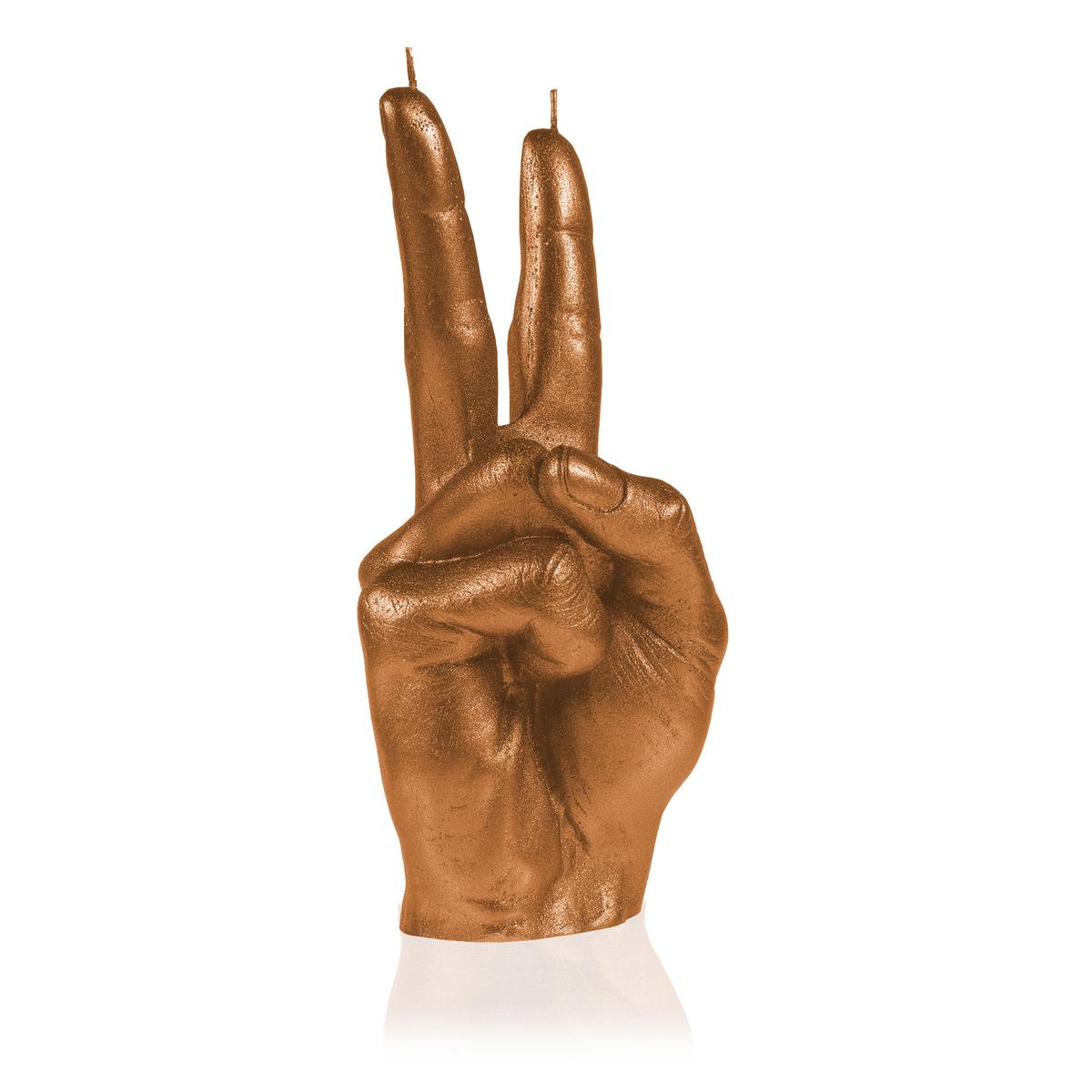 Świeca Hand PEACE Gold