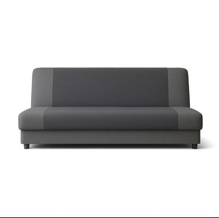 Wersalka DUO 188x85x90 cm kanapa rozkładana z funkcją spania i pojemnikiem szara