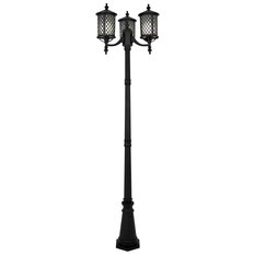 Lampa ogrodowa stojąca K-8218 CHICAGO 55x225x55 cm do ogrodu czarny - Miniaturka zdjęcia nr 1