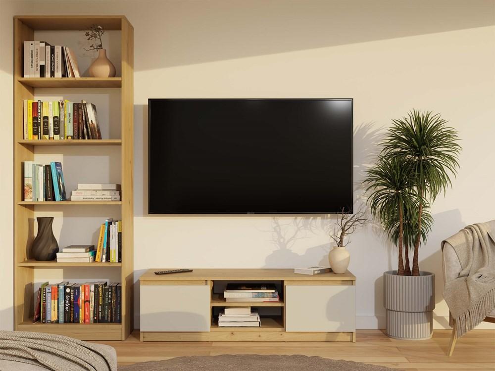 Szafka RTV Malwa 36x120x40 cm do salonu dąb artisan kaszmir beż nr. 8