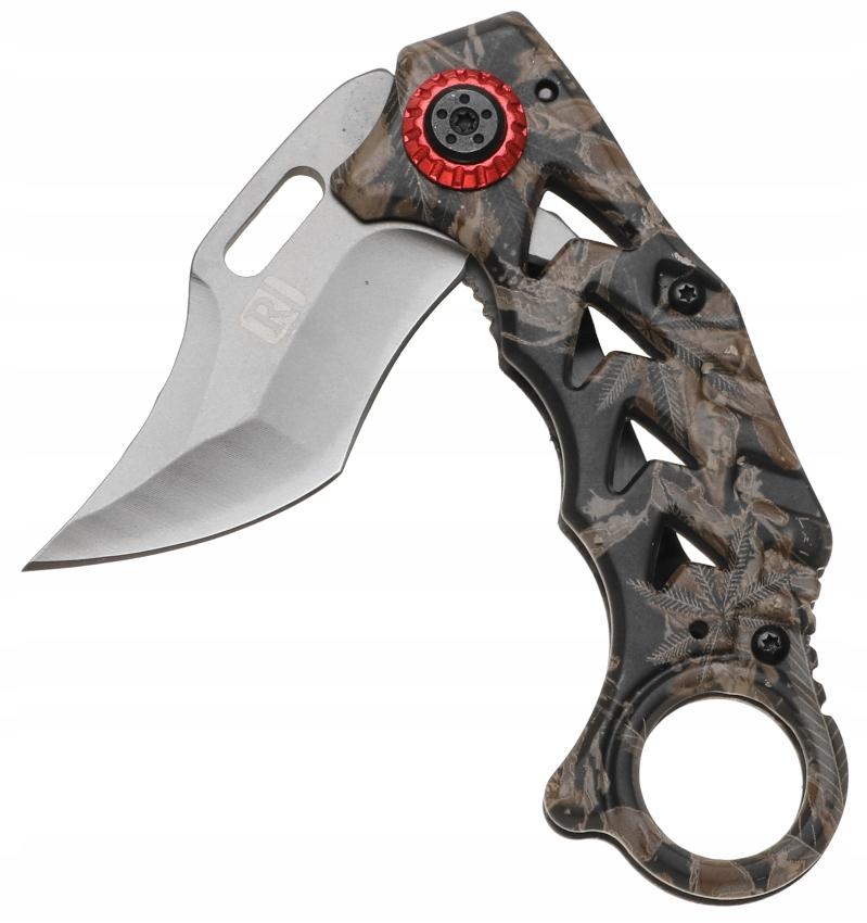 Nóż myśliwski 18 cm / 7 cm scyzoryk karambit składany turystyczny survivalowy wielobarwny nr. 3