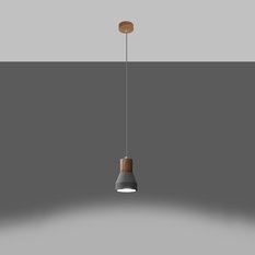 Lampa wisząca QUBIC szara 120x10x10cm nowoczesna E27 do salonu - Miniaturka zdjęcia nr 3