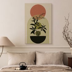 Obraz Na Płótnie Styl Boho Minimalizm Liście Natura Gałązki 30x40cm - Miniaturka zdjęcia nr 5