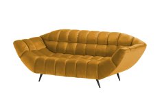 Sofa GAPPA 200x94x82 cm nowoczesna kanapa pikowana wersal musztardowa do salonu - Miniaturka zdjęcia nr 2