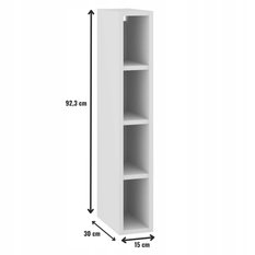 Korpus szafka kuchenna górna 15x92x30 cm z akcesoriami biały do kuchni - Miniaturka zdjęcia nr 2