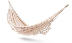 Zestaw stelaż impregnowany + hamak 90x90x320 cm boho ecru mocny 300 kg beżowy - Miniaturka zdjęcia nr 7