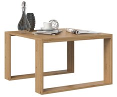 Stolik kawowy ława loft Modern Mini 67x67x40 cm  klasyczny brązowy dąb artisan do salonu - Miniaturka zdjęcia nr 1