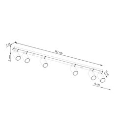 Plafon Ring 17x6x117cm do sypialni salonu zielony oliwkowy  - Miniaturka zdjęcia nr 9