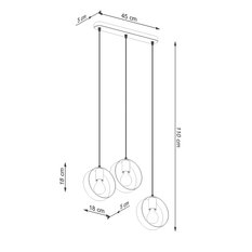 Lampa wisząca TITRAN 3 biała 110x5x56cm nowoczesna E27 do salonu - Miniaturka zdjęcia nr 5