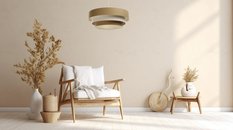 Lampa Triniti Boho 60 cm do sypialni salonu wisząca kremowy beżowy - Miniaturka zdjęcia nr 8