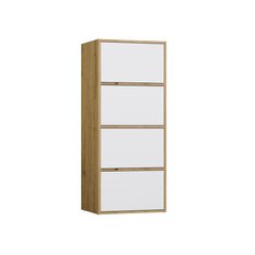 Komoda ALMA 119x50x40 cm do przedpokoju front biel korpus dąb artisan - Miniaturka zdjęcia nr 9