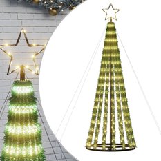 Stożkowa choinka z lampek, 275 ciepłych białych LED, 180 cm - Miniaturka zdjęcia nr 2