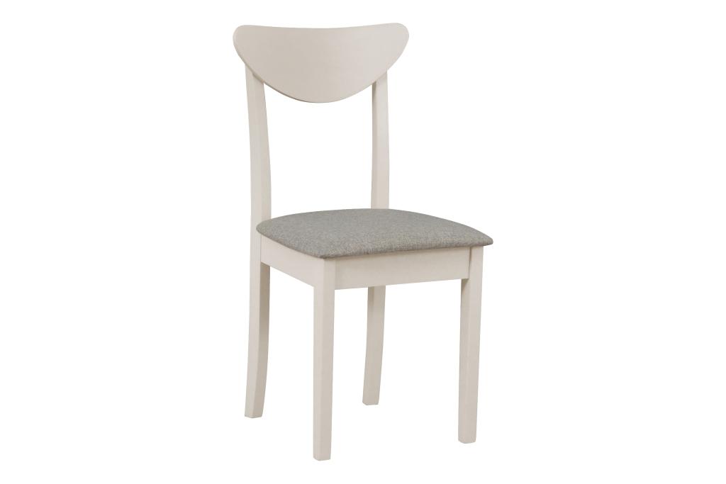 Krzesło drewniane VESTA 87x42x43 cm drewniane bukowe do jadalni kaszmir szare siedzisko
