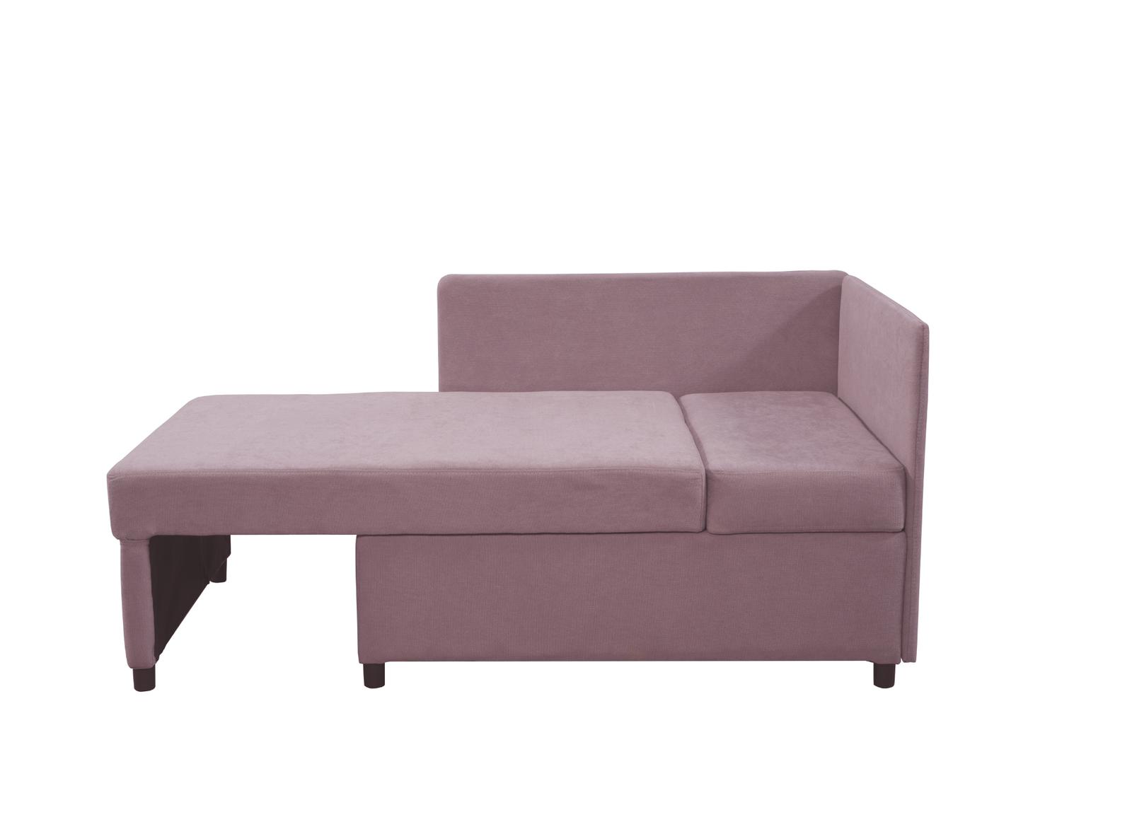 Sofa rozkładana dziecięca Viluś 106x75x80 cm narożnik jednoosobowy do pokoju z funkcją spania i przechowywania dla dzieci różowy nr. 3