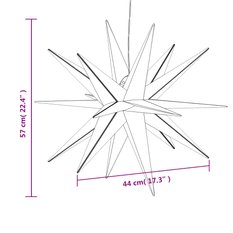 vidaXL Ozdoby świetlne z LED, 3 szt., składane, żółte, 57 cm - Miniaturka zdjęcia nr 10